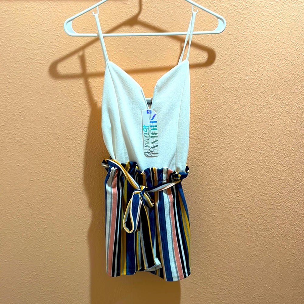 Adorable striped romper